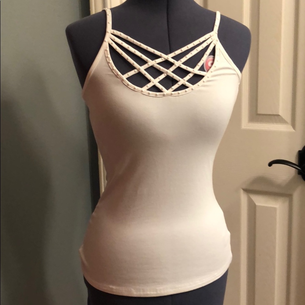 White Strappy Top